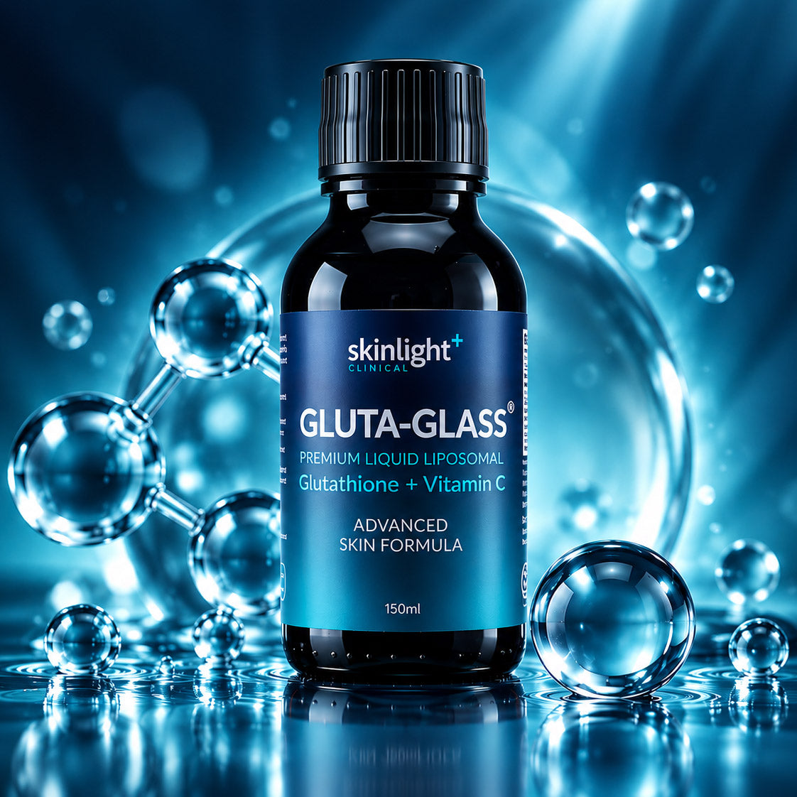 Liposomal Glutathione & Vit C Skin Brightening Liquid - GLUTA-GLASS® - 150ml