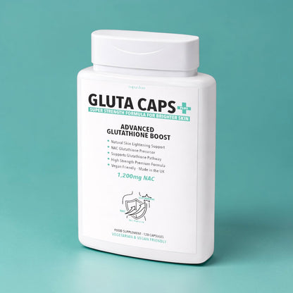 Gluta Caps Plus  - Glutathione Boost Skin Lightening Supplement 1,200mg NAC Complex